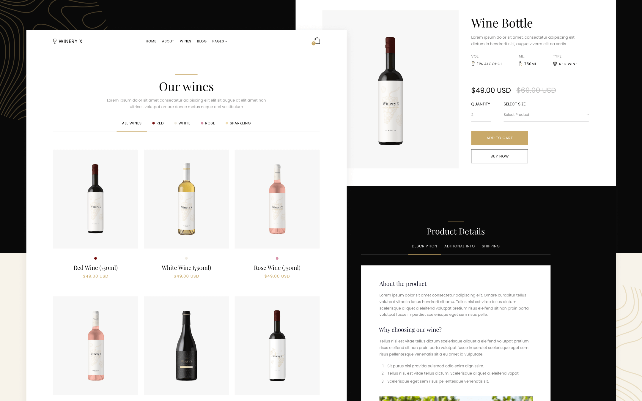 Winery X Template para Webflow