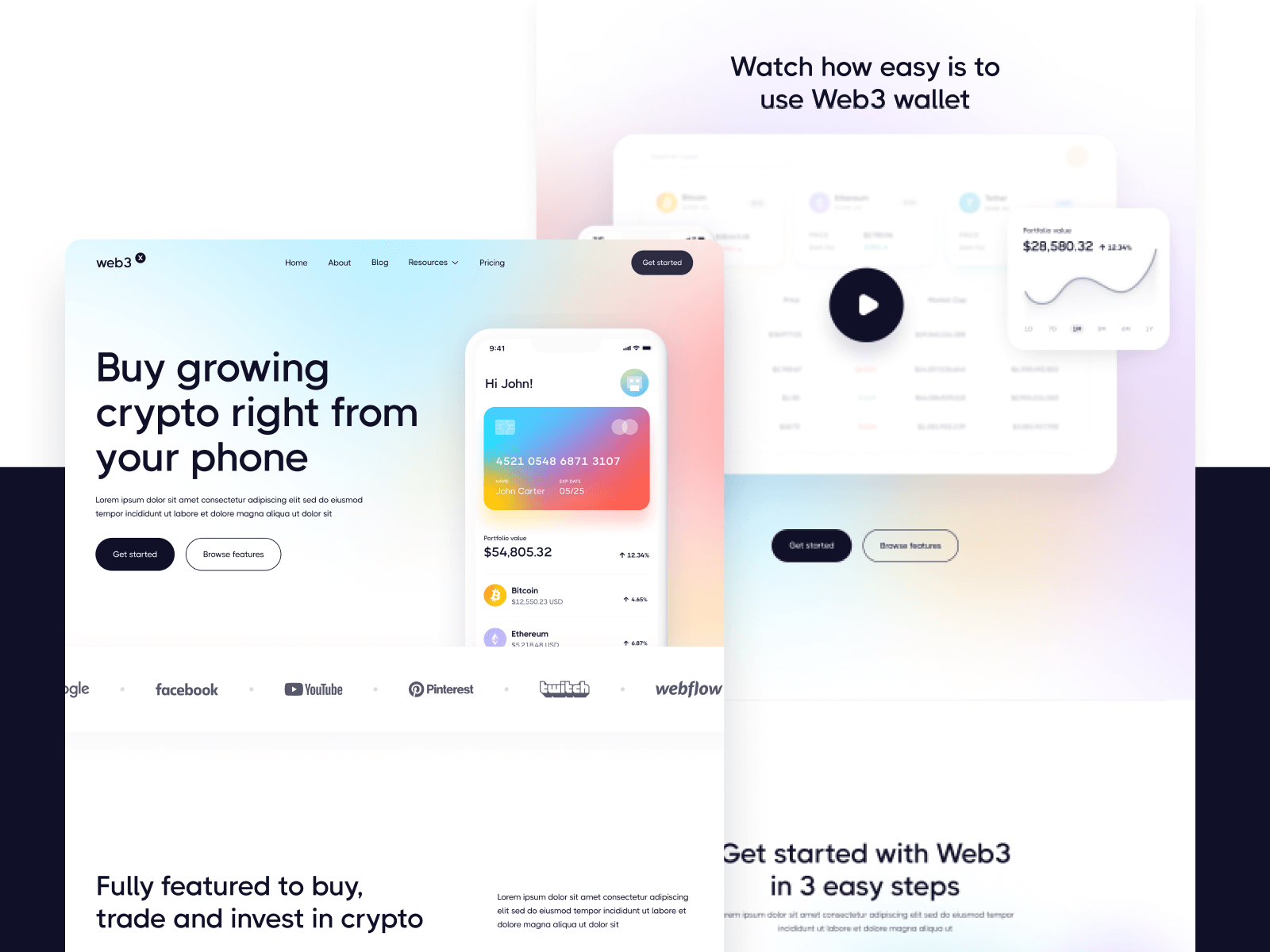 Template de Cryptomonedas para Webflow