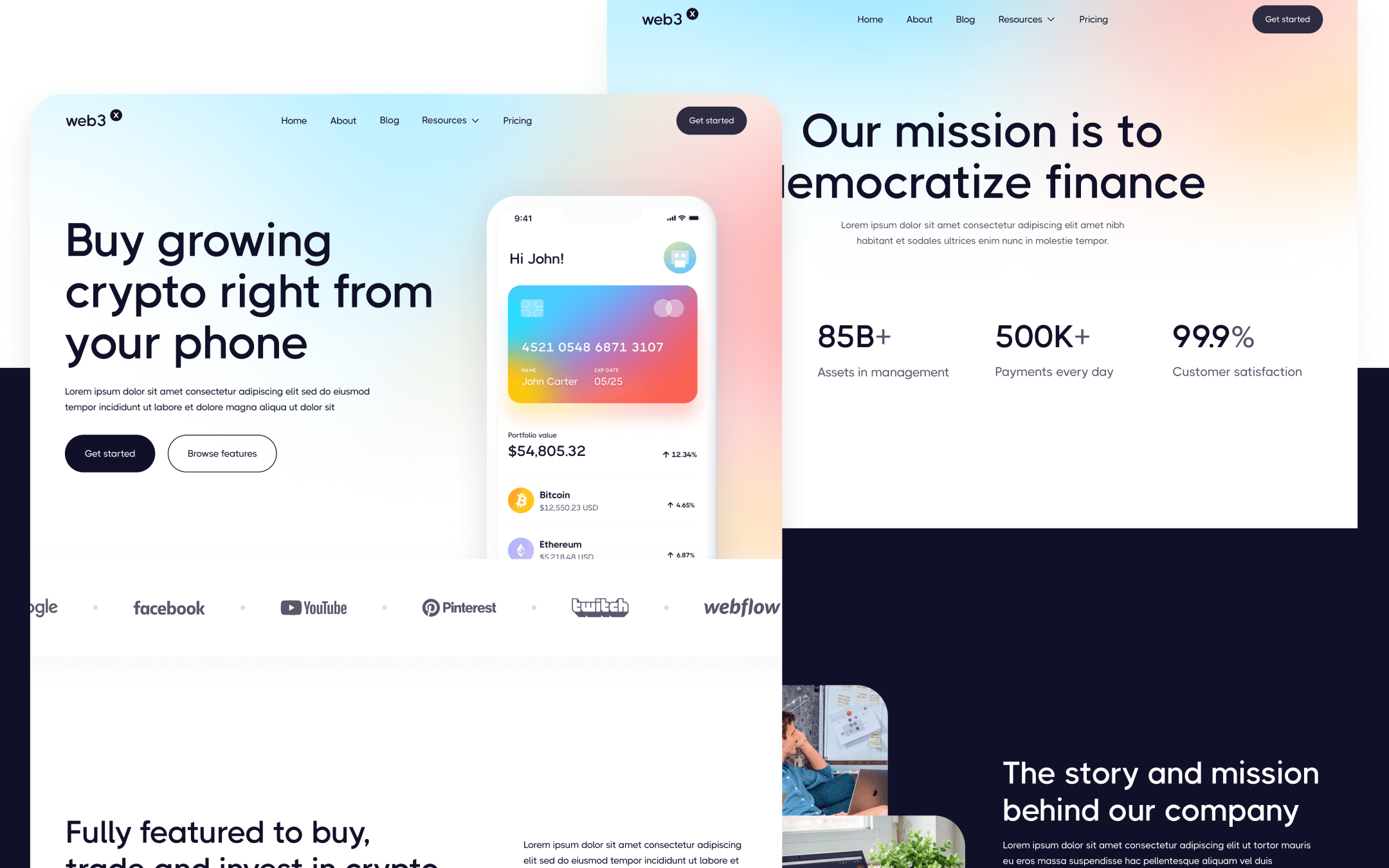 Plantilla de Web3 para Webflow