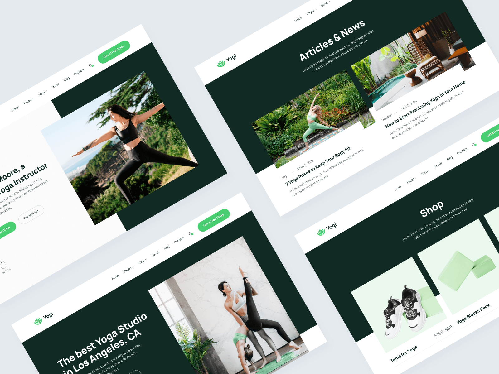Template de Estudio de Yoga para Webflow