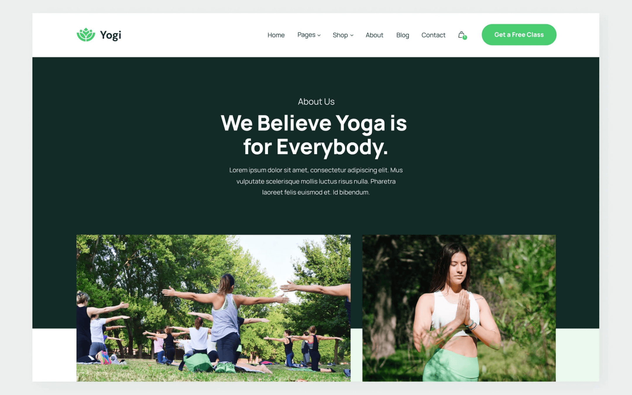 Yogi Template para Webflow