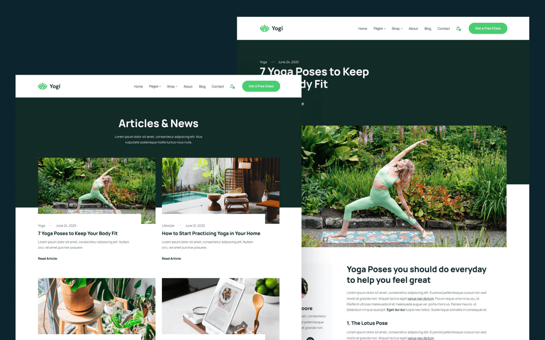 Yogi Template para Webflow