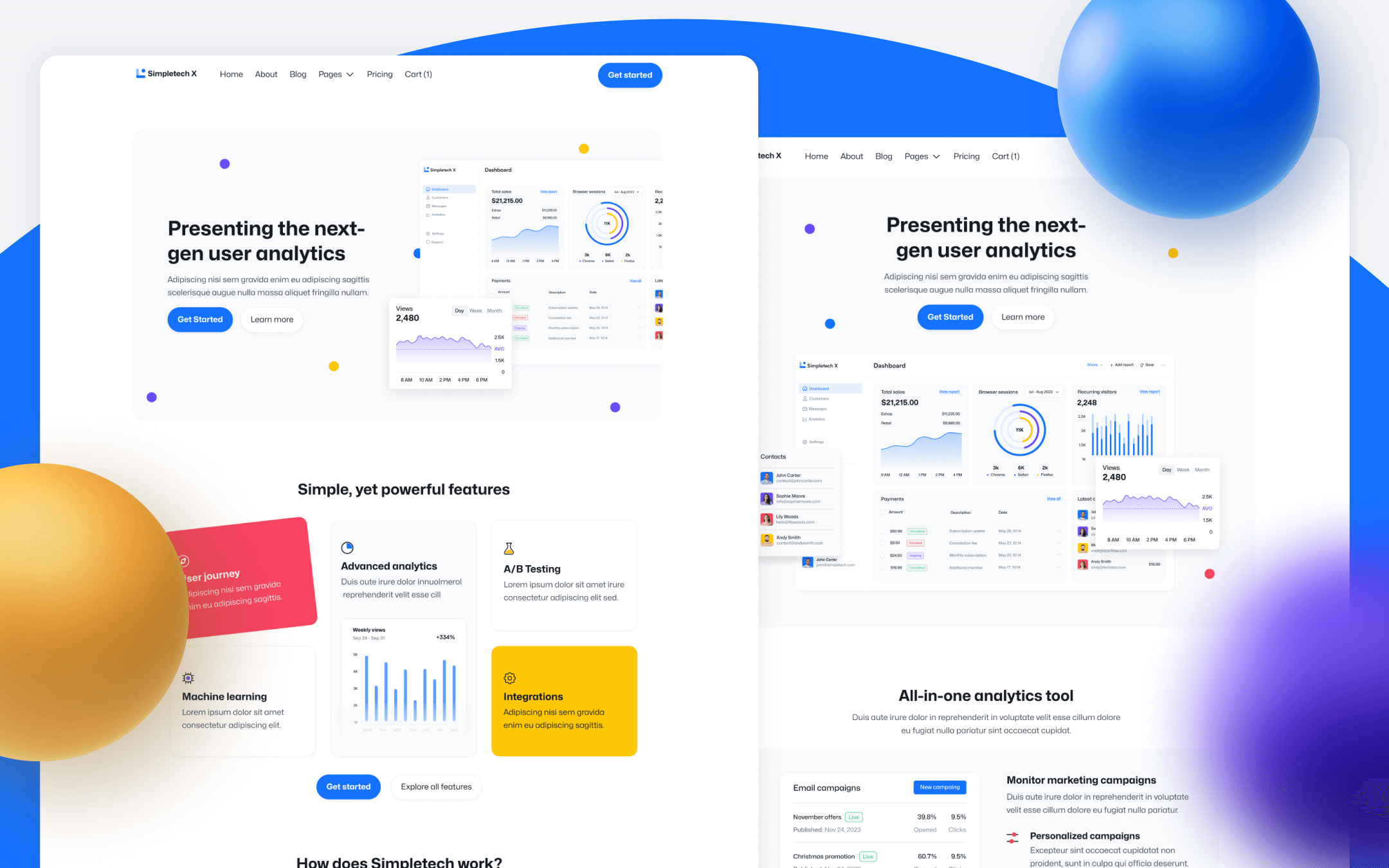 Simpletech X Template para Webflow