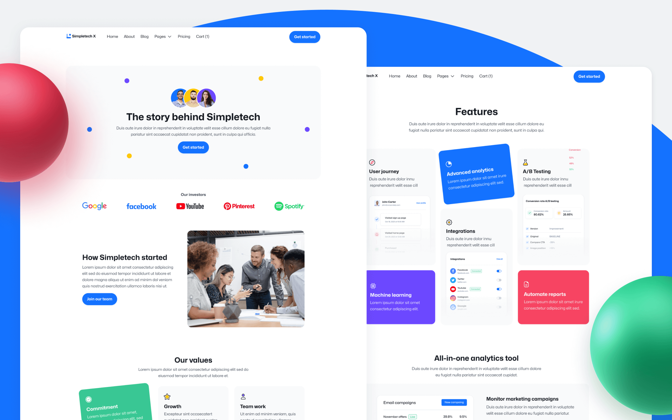 Simpletech X Template para Webflow