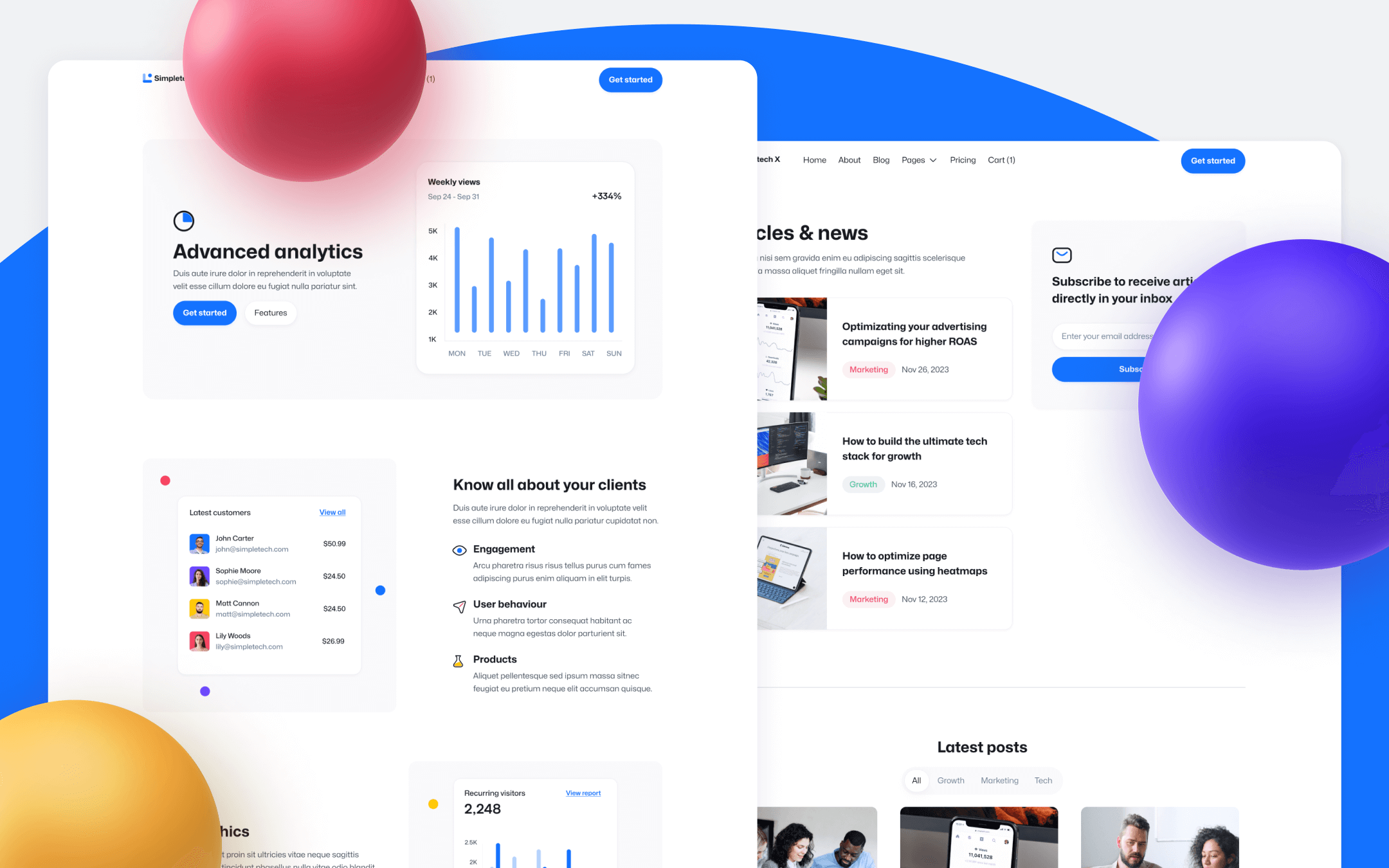 Simpletech X Template para Webflow