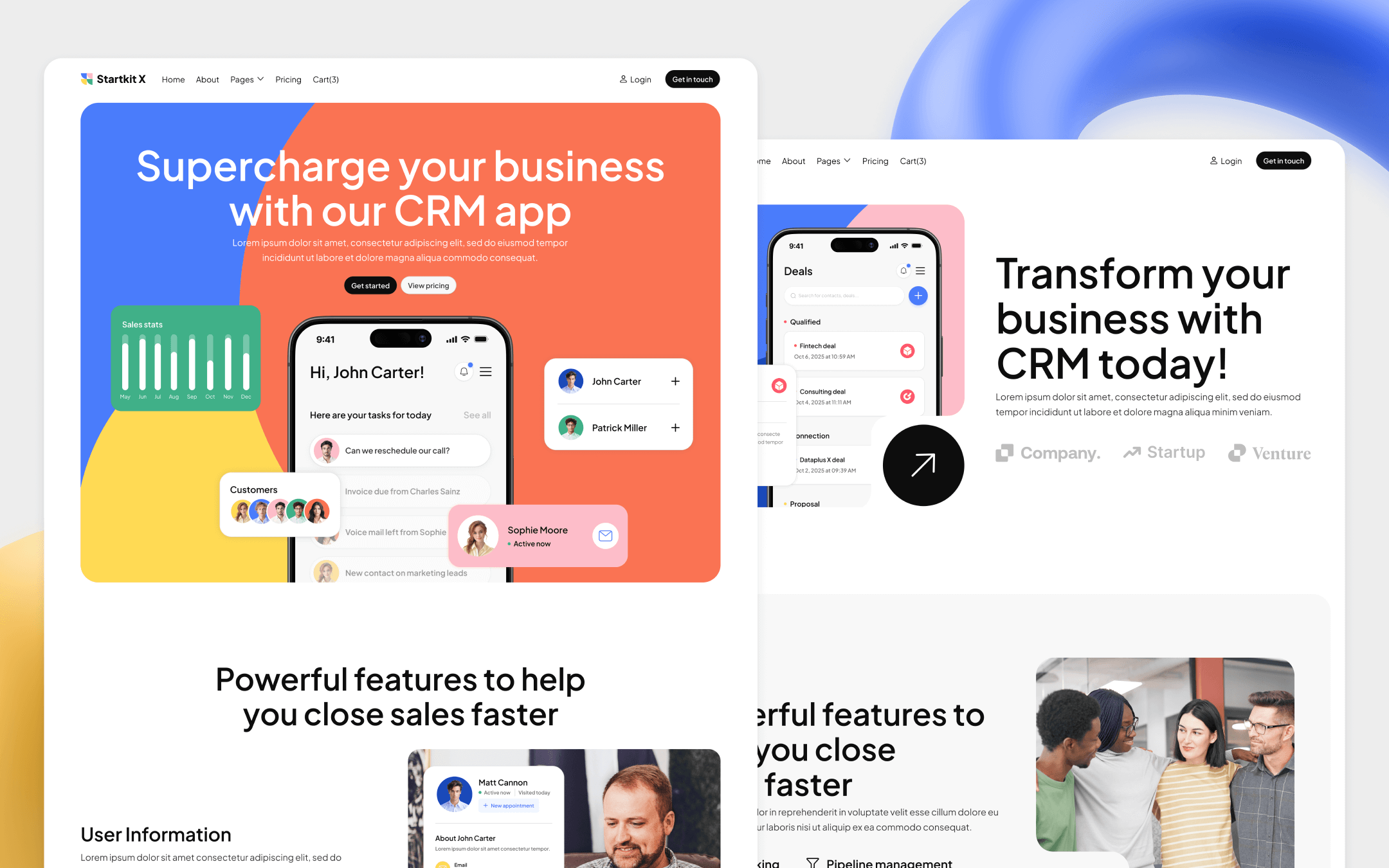 Startkit X Template para Webflow