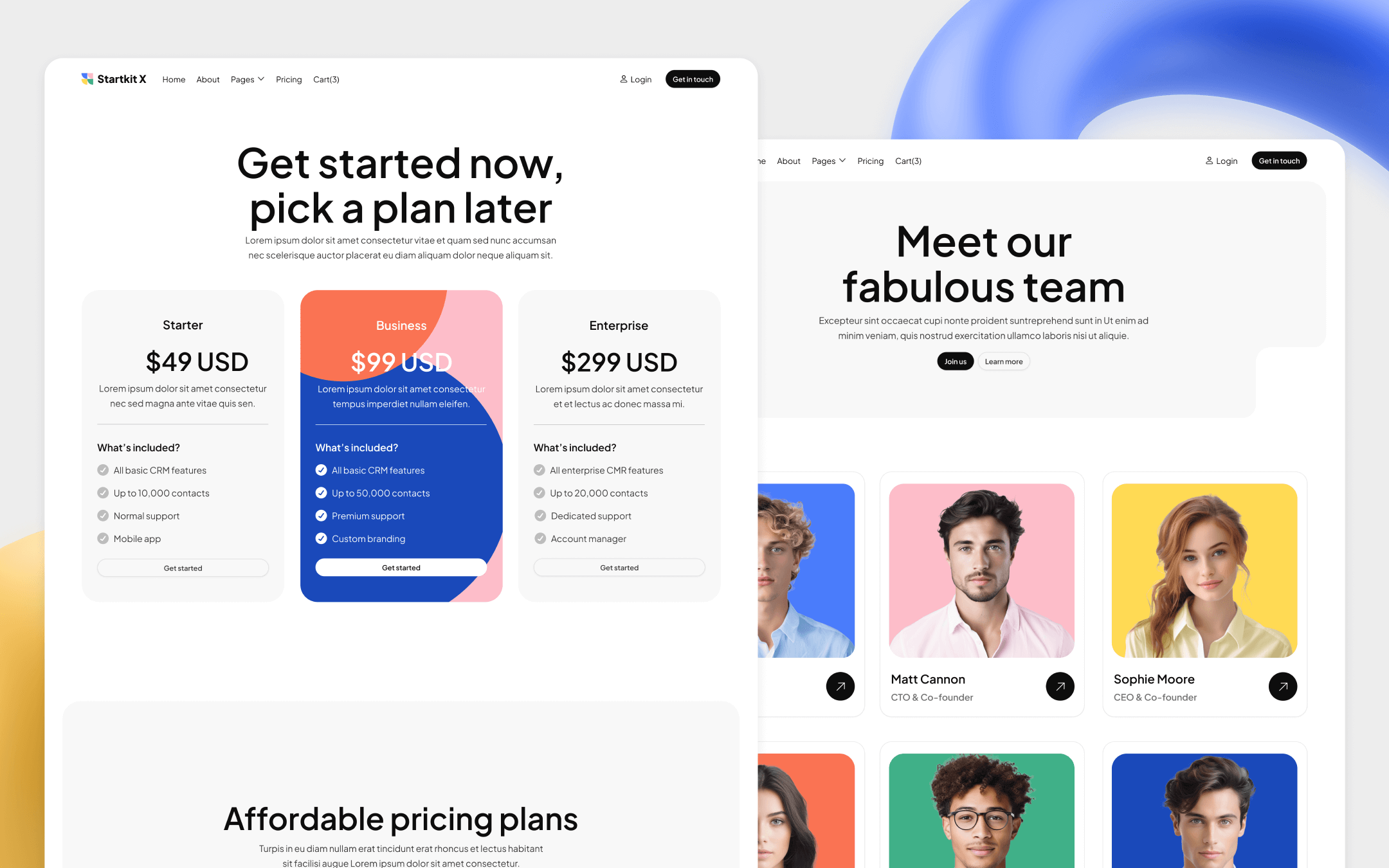 Startkit X Template para Webflow