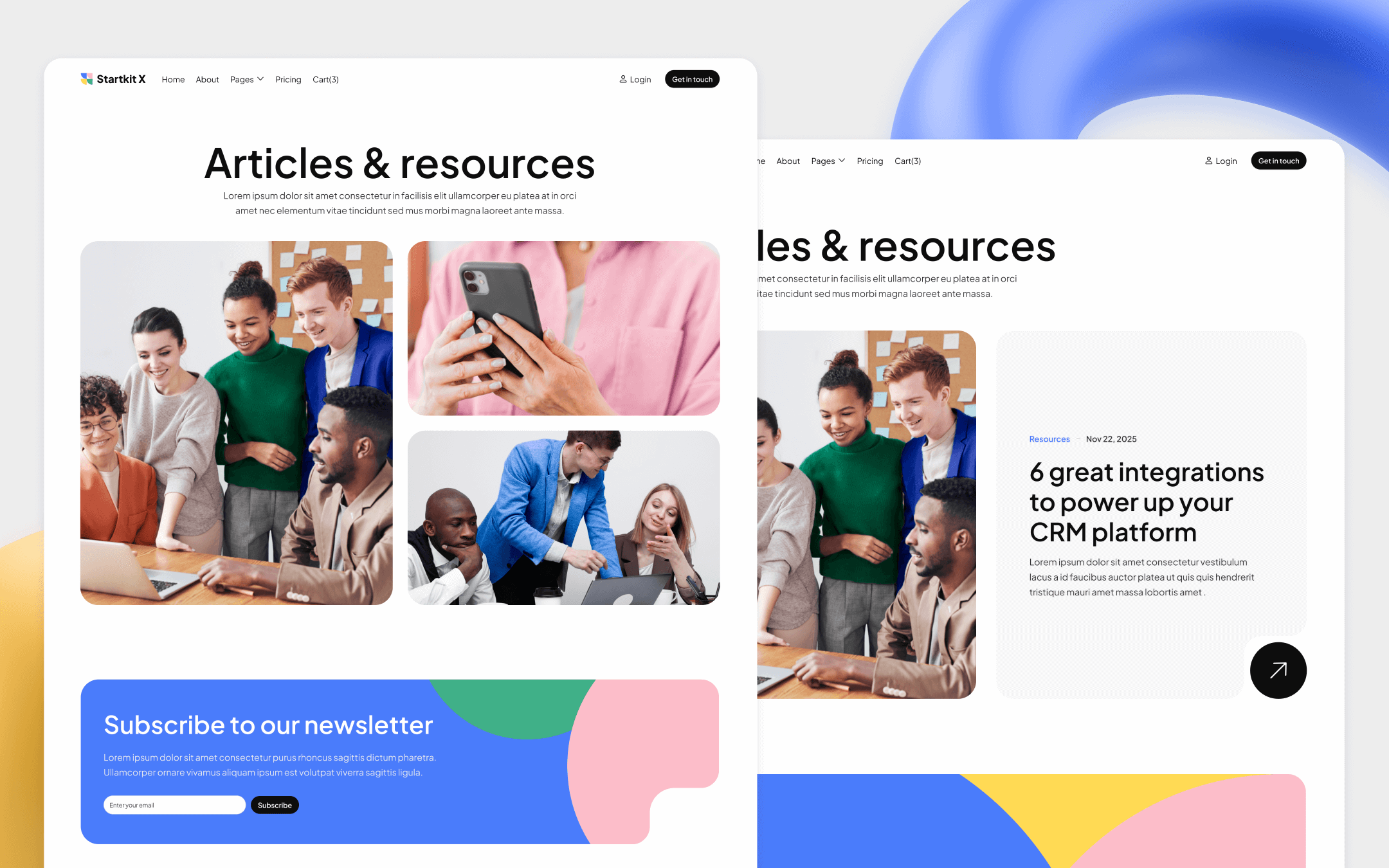 Startkit X Template para Webflow