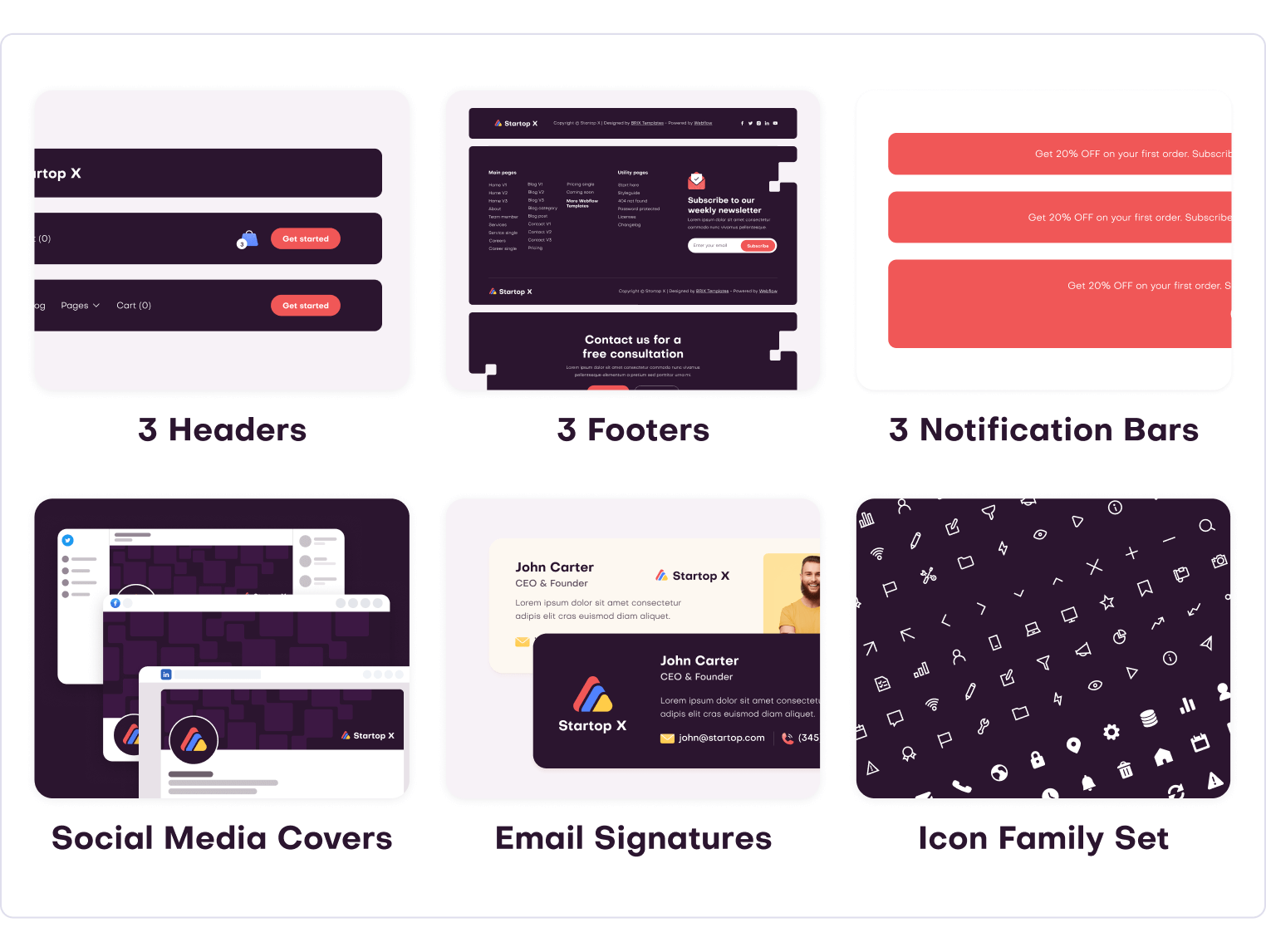 Startop X | Modern Startup Webflow Template Benefits