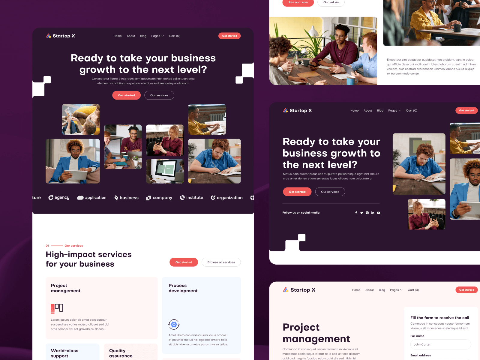 Plantilla para Webflow de Emprendimiento