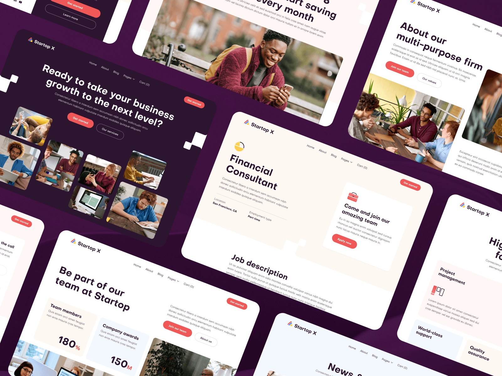 Plantilla de Emprendedor para Sitio Web en Webflow