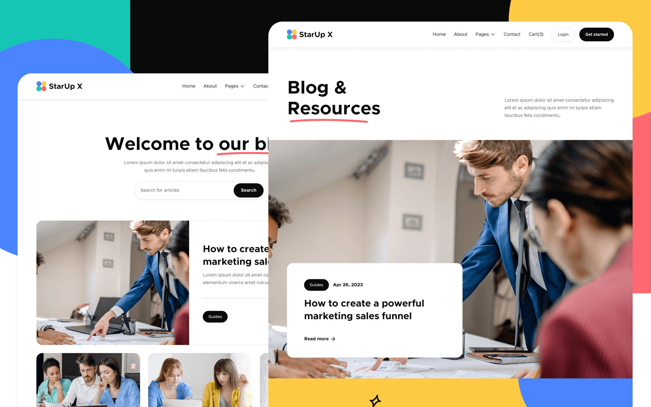 StarUp X Template para Webflow