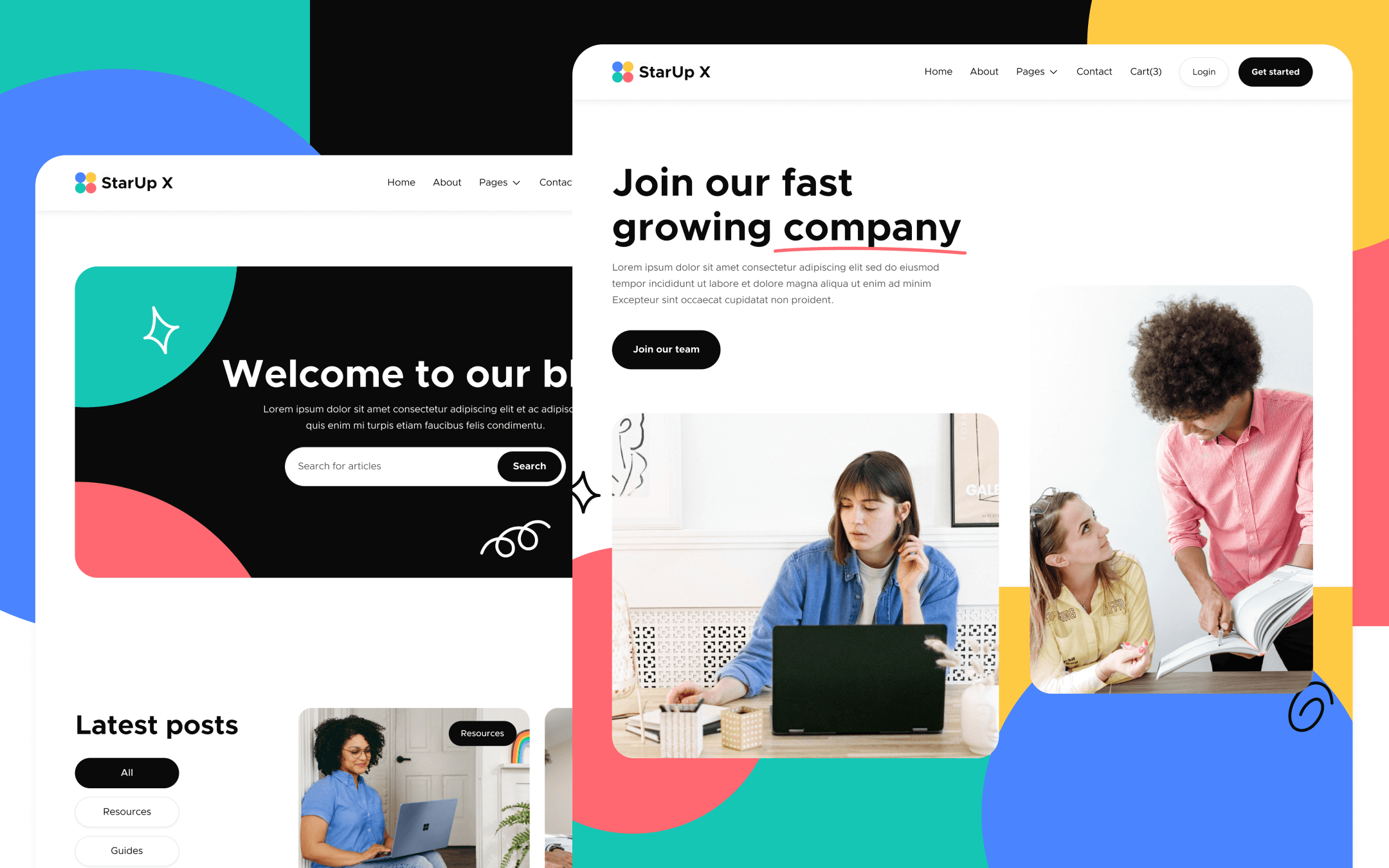 StarUp X Template para Webflow