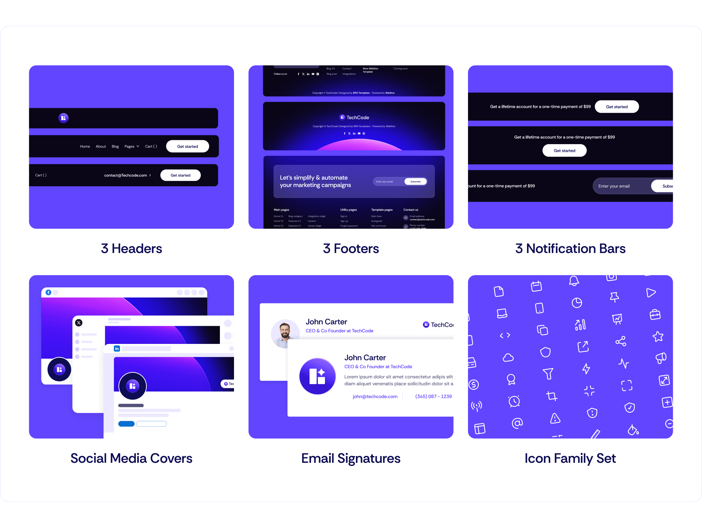 TechCode - SaaS Tech Webflow Template Benefits